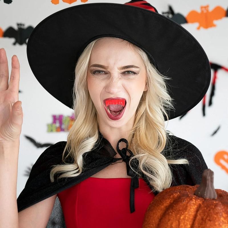 Halloween Cho Ma Cà Rồng Răng Cho Trẻ Em Người Lớn Nhiều Màu Sắc Nhựa Giả Răng Đồ Chơi Cosplay Dự Tiệc Cung Cấp