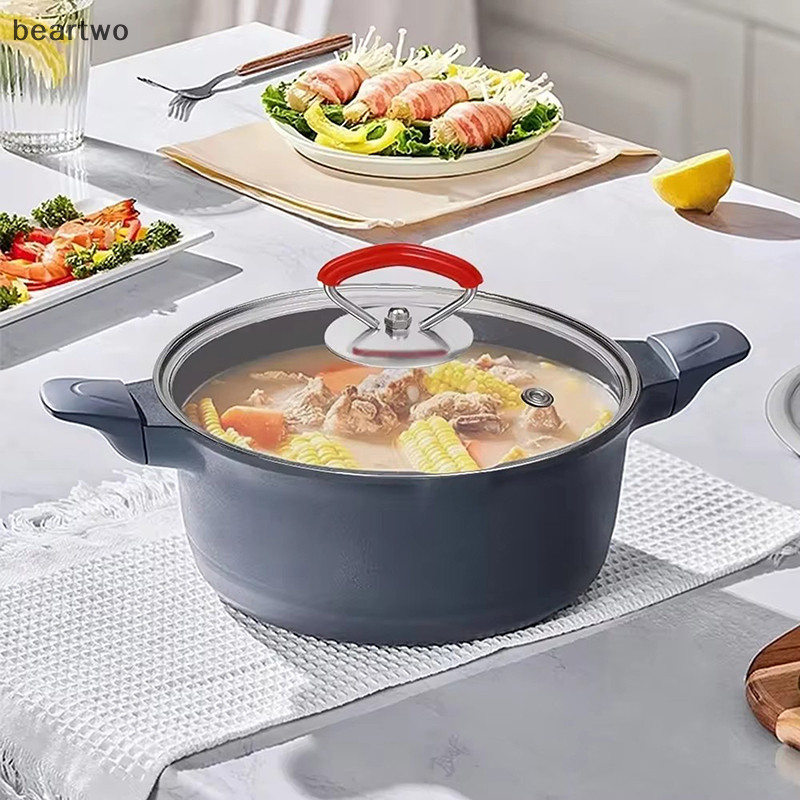 < Beartwo > 1Pc Dụng cụ nấu ăn đa năng Núm chống bỏng Nắp chảo Tay cầm Nắp nồi bằng thép không gỉ Tay cầm thay thế Nắp nồi Handgrip Đẹp