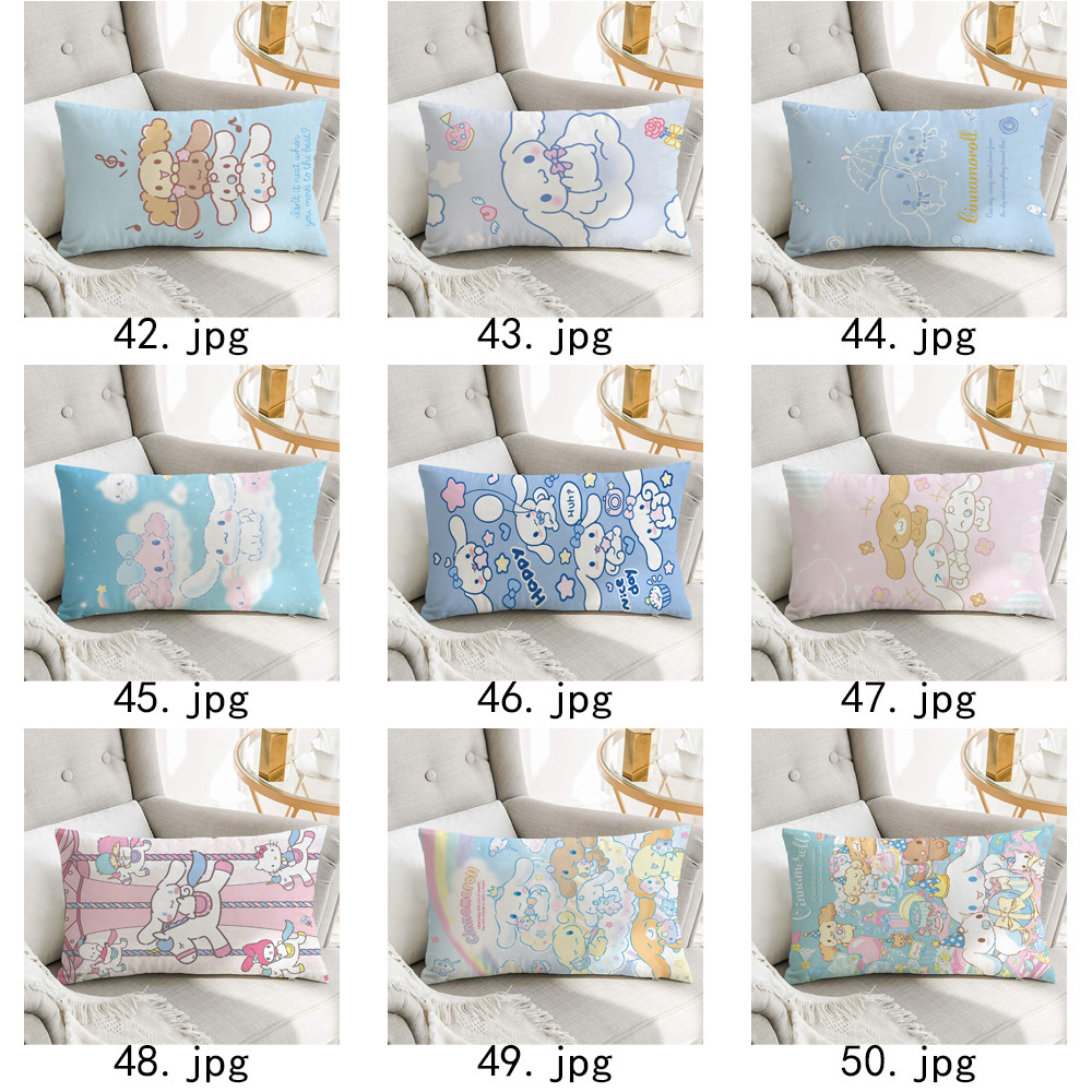 Vỏ gối hình chữ nhật Sanrio Cinnamoroll Vỏ gối Polyester in một mặt (Không có lõi)