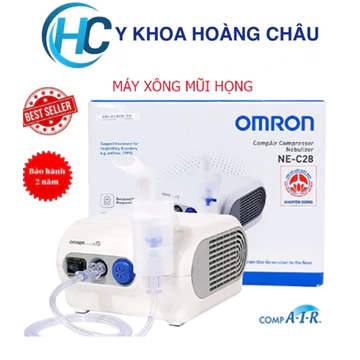[CHÍNH HÃNG] Máy xông khí dung Omron NE C28 ( NEC 28) - Xông mũi họng cho người lớn và trẻ em cao cấp