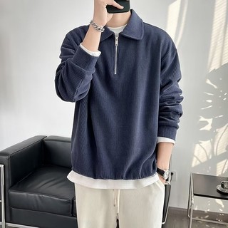 Áo len nam EERSHENSHI dây kéo phong cách Hàn Quốc áo len dệt kim dài tay màu trơn hàng đầu