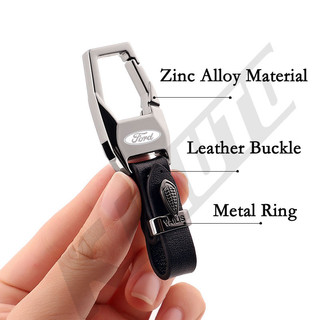 Xe Ford Hợp Kim Kẽm Da Móc Khóa Sáng Tạo Chống Mất Móc Khóa Dành Cho Xe Ford Fiesta Ranger T6 T7 T8 T9 Tập Trung Lãnh thổ Everest Ecosport Ka Phụ Kiện Nội Thất