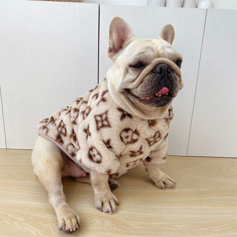 Mùa Thu Đông Bulldog Quần Áo Lông Cừu Lót Áo Béo Pháp Chiến Đấu Quần Áo Influencer Chó Plus Kích Thước Pug Ấm Áo Dày FP6C * & * -