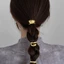 CHEESELY 3 Chiếc Vòng Đeo Tóc Vàng, Vòng Đeo Đuôi Ngựa Vàng 1 Inch, Dây Buộc Tóc Kim Loại Trang Trí Barrettes Cho Nữ