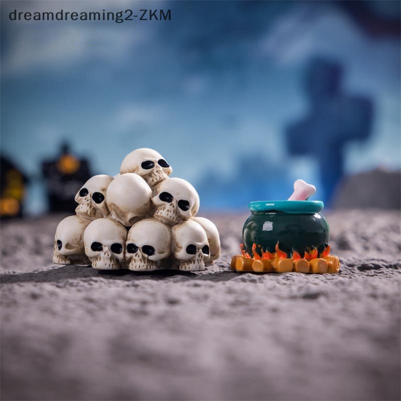 [Dreamdreaming] Sáng tạo Halloween Kinh dị Skeleton Quan tài Đồ trang trí phong cảnh vi mô Đạo cụ dự tiệc Trang trí bàn làm việc trên ô tô Phụ kiện nhựa DIY Quà tặng [zkm]