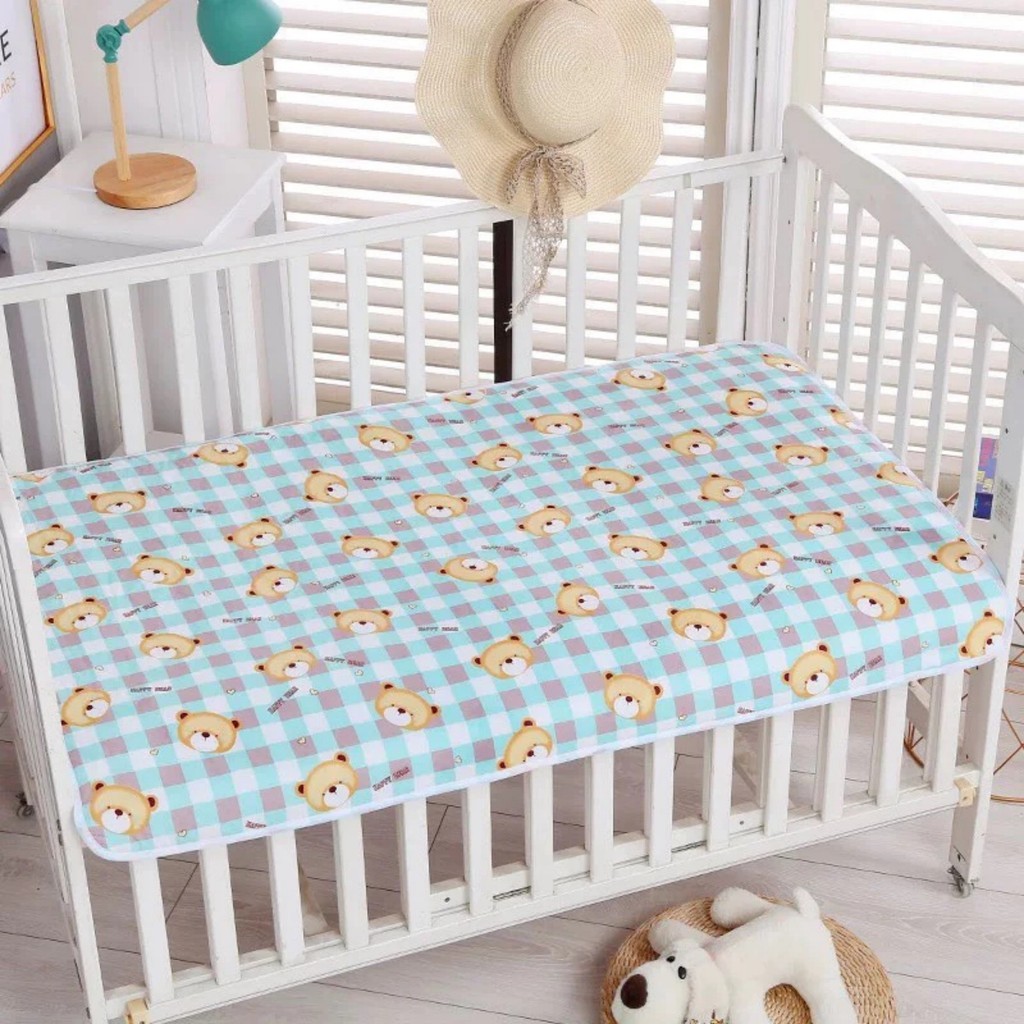 Tấm lót chống thấm cho bé, Thảm lót chống thấm  3 lớp size to cho bé 80x120CM FE123