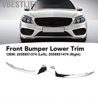 VBESTLIFE 2058851374 Cản Trước Viền Dưới ABS Chrome Chống Va Đập Cho C-Class W205 C205 A205 S205