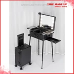 [ CHÍNH HÃNG ] Cốp vali kéo có 8 đèn và 4 chân đựng đồ makeup. Thùng cốp vali 8Led có khay đựng chân ở gầm cốp to MS 982 — ảnh 1