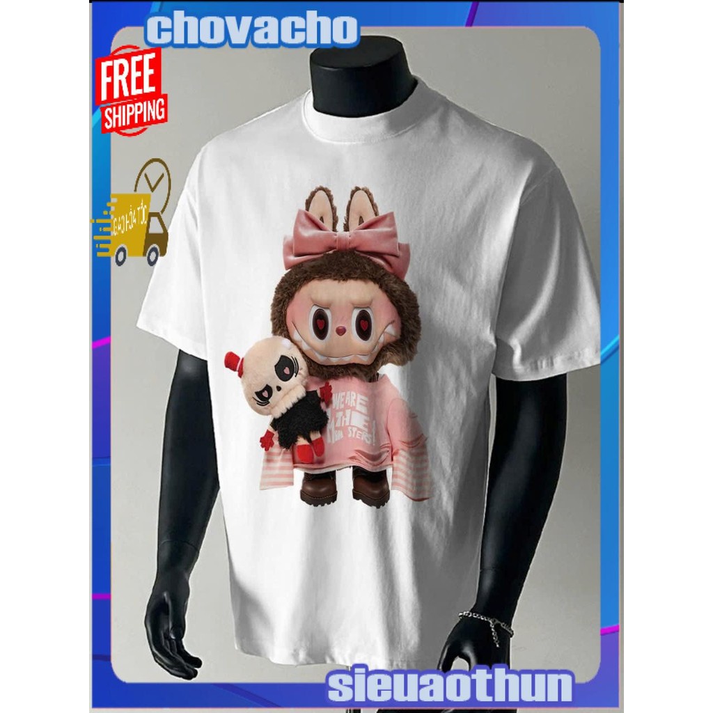 Áo thun Stee Cổ tròn LABUBU 04 Localbrand ICVCVNI Unisex