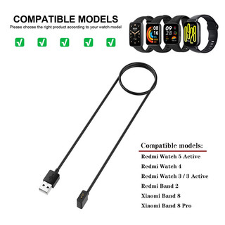Dành Cho Redmi Watch 5 Active / 4 / 3 / Redmi Band 2 Cáp Sạc USB Cho Xiaomi Band 8 / 7 Pro Bộ Chuyển Đổi Sạc Dây Sạc