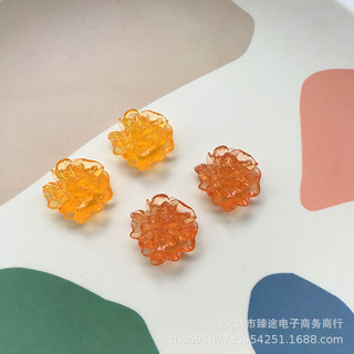 Độc Đáo Phong Cách Xếp Ly Trong Suốt Hoa Cúc Cánh Hoa Nhựa Miếng Dán Phụ Kiện diy Handmade Bông Tai Trang Sức Bán Buôn