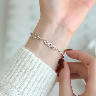 S925 Bạc Đồng Xu Vòng Tay Đơn Giản Trang Sức Thời Trang Nữ Sinh Quà Tặng