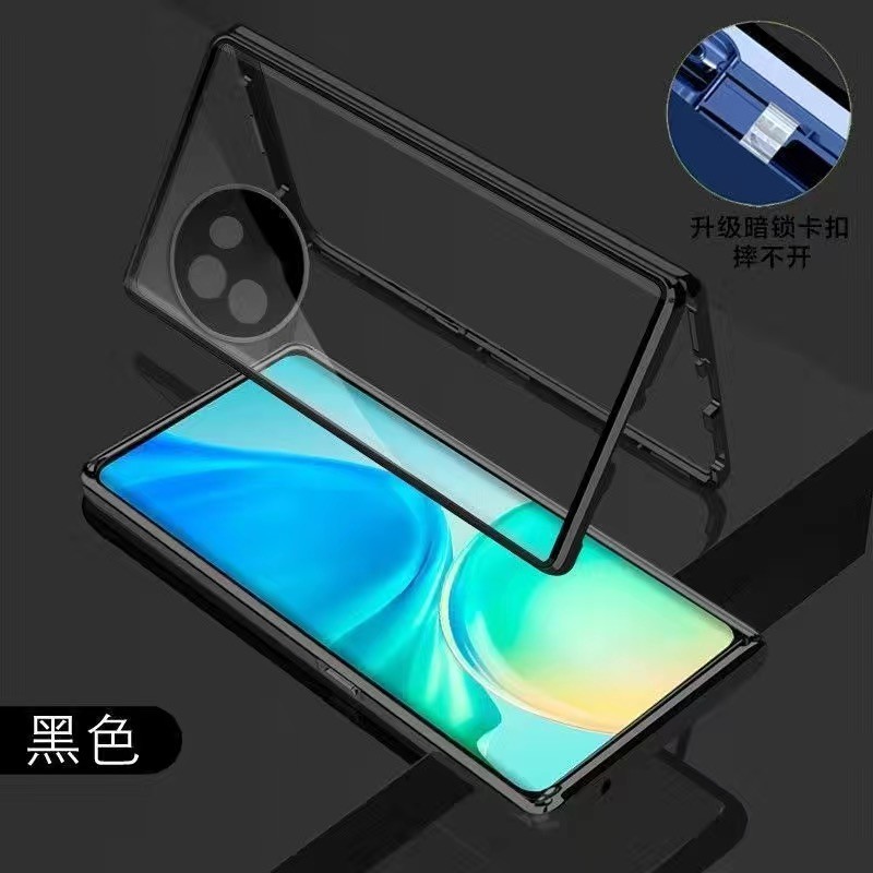 Vivo V30E 5G 360 Bảo Vệ Toàn Diện Vỏ Kim Loại Từ Tính Hai Mặt Mặt Trước Kính Toàn Thân Vỏ Điện Thoại Có Khóa