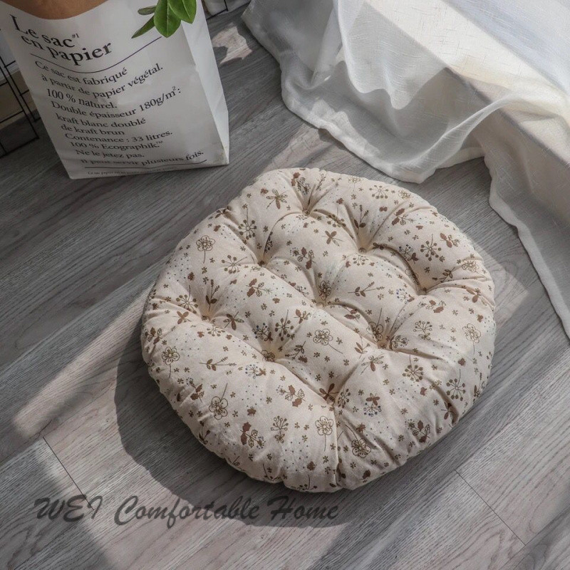 Phong Cách Nhật Bản Vải Tatami Futon Đệm Dày Phòng Khách Bay Cửa Sổ Hộ Gia Đình Kích Thước Lớn Trà Lễ Sàn Tròn Ghế Đệm
