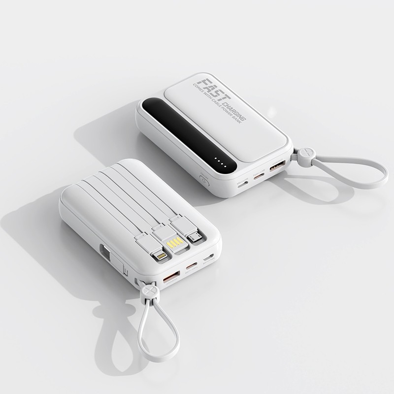 Pin Sạc Dự Phòng  20000mAh sạc nhanh pin mini dung lượng lớn có sẵn nhiều dây sạc R08