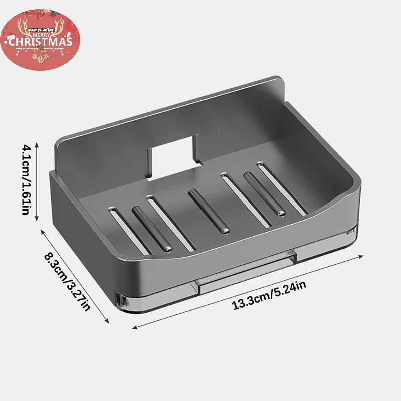 XUAN Phòng Tắm Giá Đỡ Xà Phòng Treo Tường Xà Phòng Xốp Giá Đỡ Người Tổ Chức Thoát Nước Đôi Món Ăn Xà Phòng Phụ Kiện Phòng Tắm VN