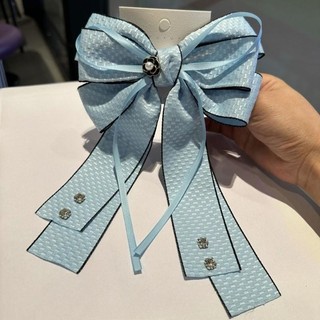 Kẹp tóc nơ lớn hai lớp ruy băng vintage, phụ kiện tóc nữ đẹp cho mùa xuân