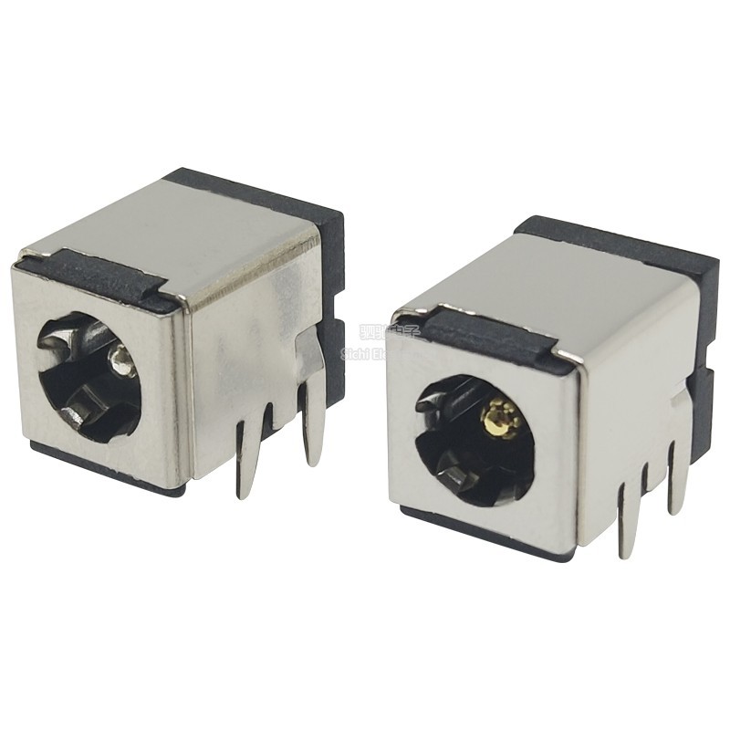 DC007B DC-007B Ổ cắm máy tính xách tay điện có vỏ đồng Giá đỡ lõi kim đồng 5.5 * 2.1 / 2.5mm