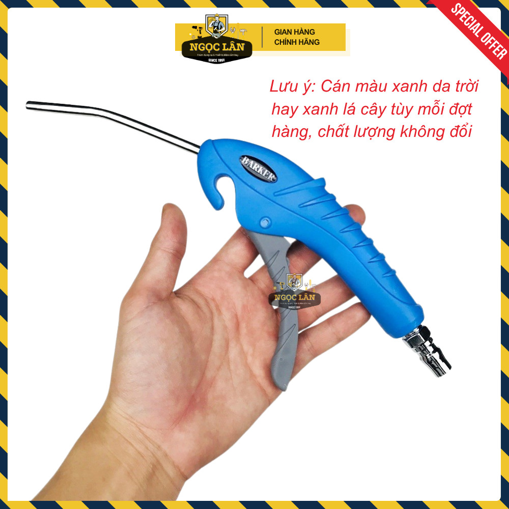 [Chính hãng] Dụng cụ xịt hơi, xì khô Barker 100mm mỏ cong thân nhựa cao cấp