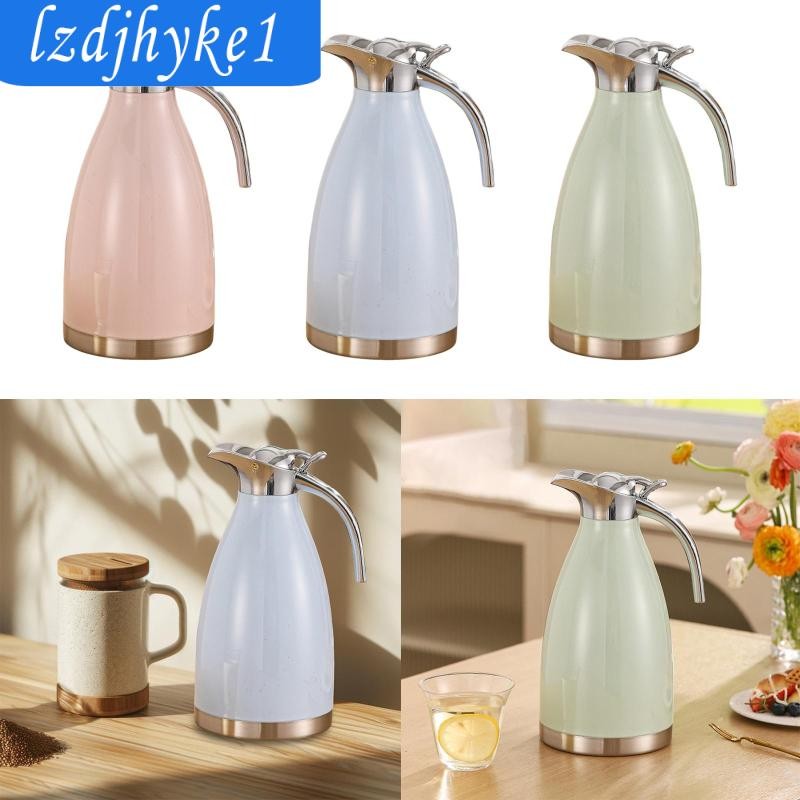 Ấm đun nước cách nhiệt chân không bằng thép không gỉ 2.0 L Tường đôi 14.3x28.5cm Nắp chống rò rỉ Ấm đun nước nóng cho cửa hàng