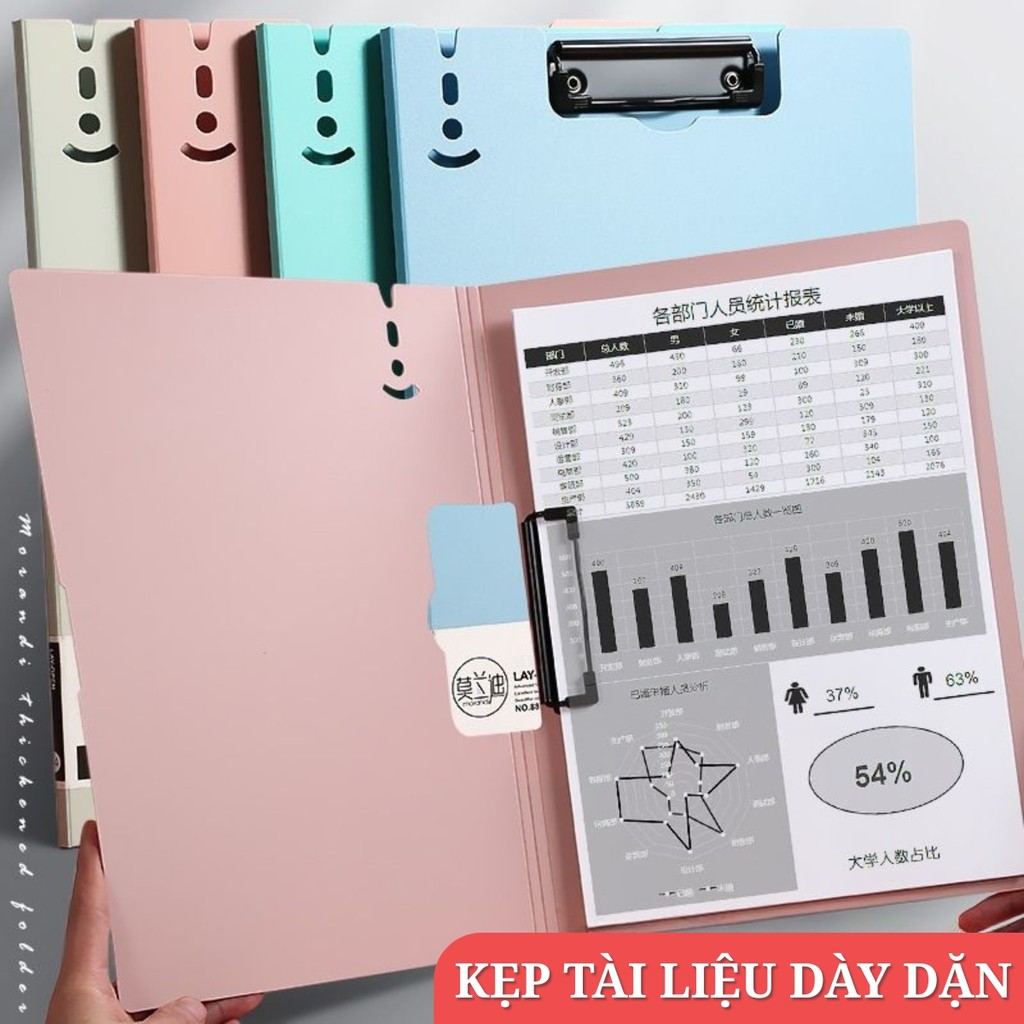 Bìa Kẹp Trình Chữ Ký A4 Cao Cấp - Bìa Đôi Nhựa Chắc Chắn, File Kẹp Tài Liệu Hai Mặt Tiện Dụng Nhiều Màu