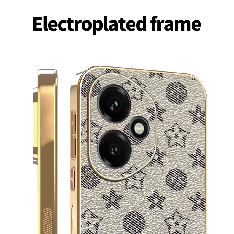 Ốp Lưng Cho Honor 400 Pro 400Lite Thời Trang Cổ Điển Da Thời Trang Mạ Điện TPU Edge Chống Rơi Vỏ Điện Thoại