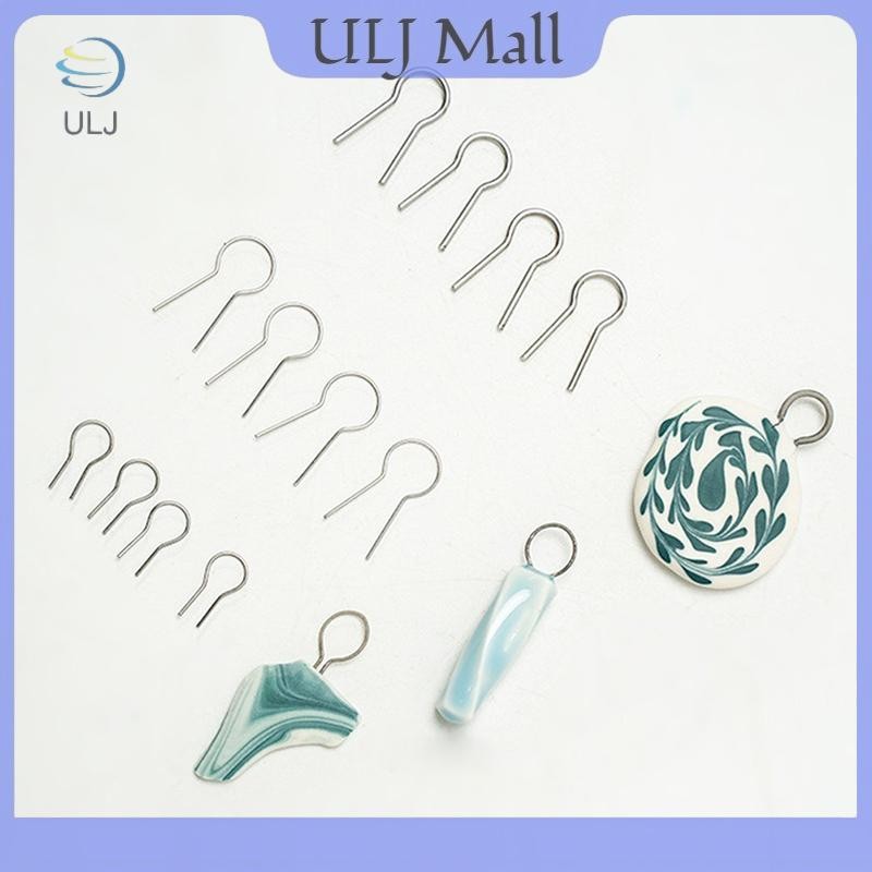 ULJ 50 / 100 Chiếc Chịu Nhiệt Độ Cao Dây Vonfram Bắn Móc Nhảy Nhẫn Đồ Gốm Trang Trí Móc Treo Nhẫn Gốm.