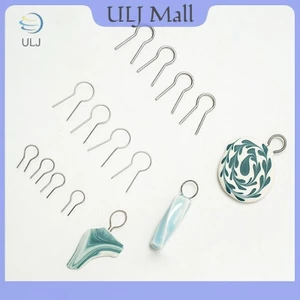 ULJ 50 / 100 Chiếc Chịu Nhiệt Độ Cao Dây Vonfram Bắn Móc Nhảy Nhẫn Đồ Gốm Trang Trí Móc Treo Nhẫn Gốm.