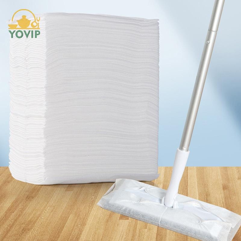 YOVIP 100 Chiếc Dùng Một Lần Tĩnh Điện Loại Bỏ Bụi Cây Lau Nhà Bếp Vải Vệ Sinh Ướt Và Khô Tĩnh Điện Bụi Cây Lau Nhà Giấy VN