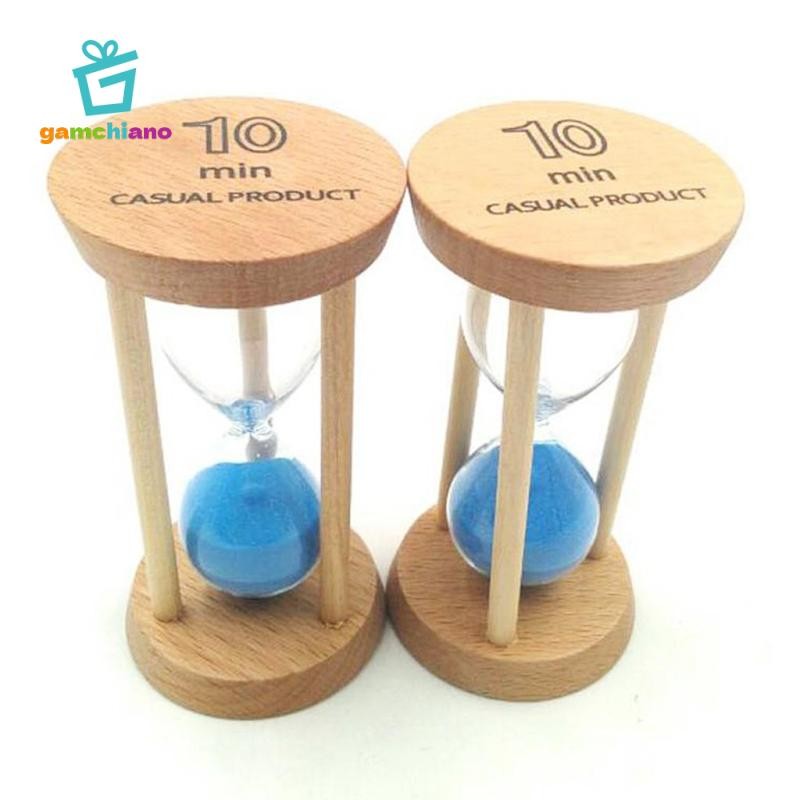 Gamchiano 10 Phút Khung Gỗ Cát Hẹn Giờ Với Đồng Hồ Cát Xanh Trang Trí Nhà