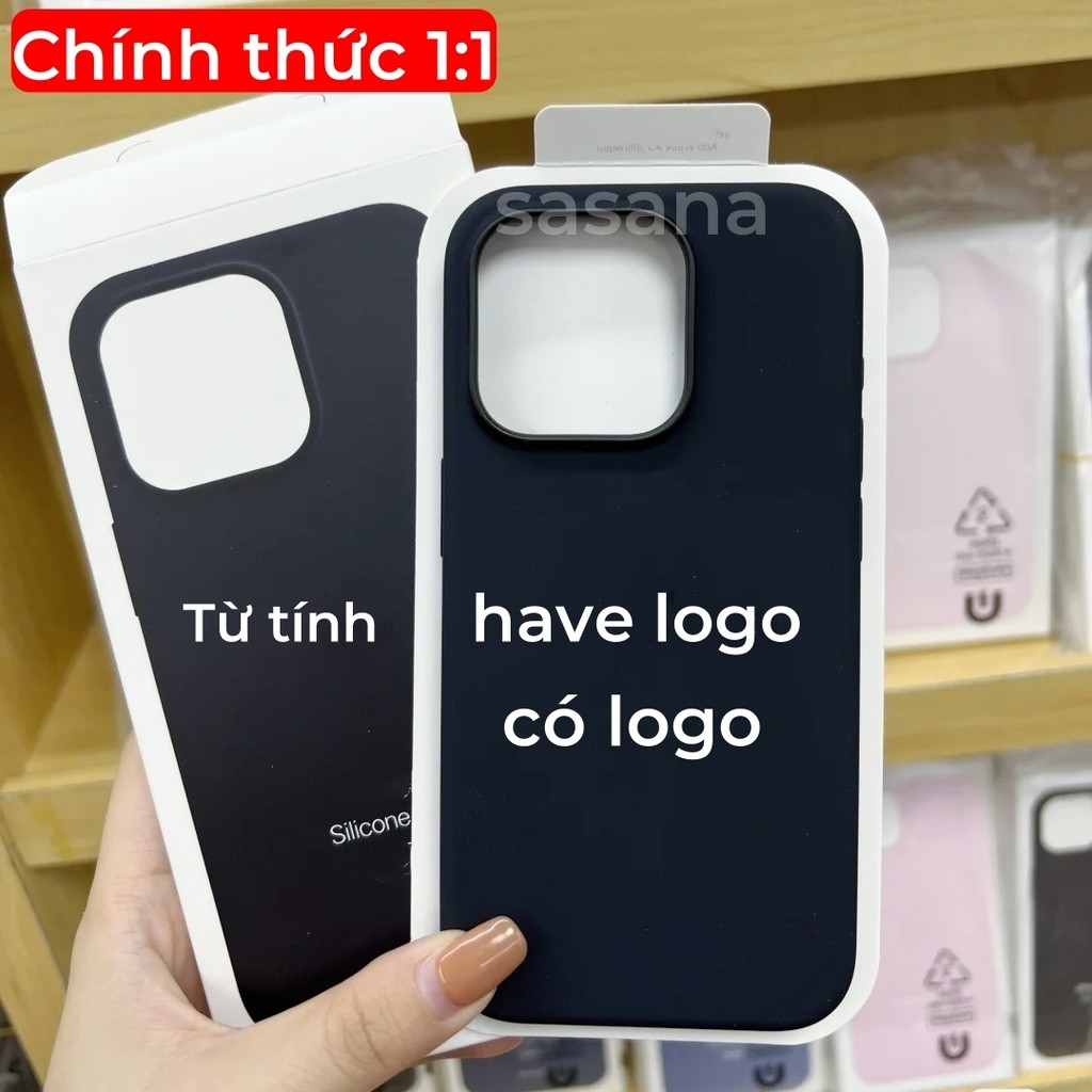 Đen 1: 1 Silicon Lỏng Từ Tính Cho iphone 16 / 15 / 14 / 13 / 12 / Pro / Pro Max / plus / mini Vỏ Điện Thoại Chất Lượng Cao Hoạt Hình Bật Lên