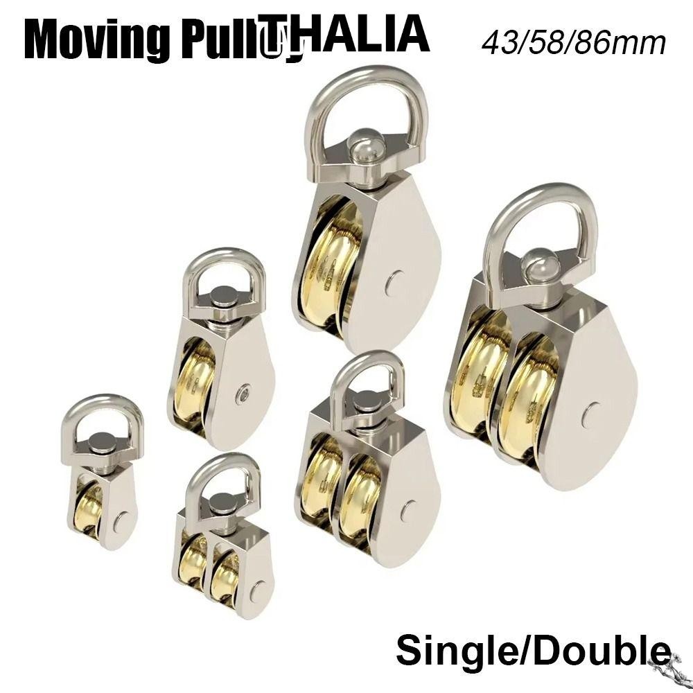 THHALIA‌ 1 Chiếc Ròng Rọc Di Chuyển, Ròng Rọc Mini Bánh Xe Đơn / Đôi ...