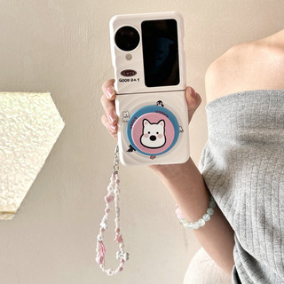 Ốp điện thoại gấp cho Oppo Find N3 Flip Boyang Design Puppy Giá đỡ từ tính Vòng tay vỏ điện thoại tpu cứng