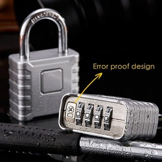 Khóa mật khẩu ALMA1, Khóa móc hạng nặng bằng kim loại chống thấm nước, Kết hợp số 4 chữ số hữu ích Chống rỉ sét Khóa cổng an toàn Phòng tập thể dục ngoài trời Cửa tủ ký túc xá