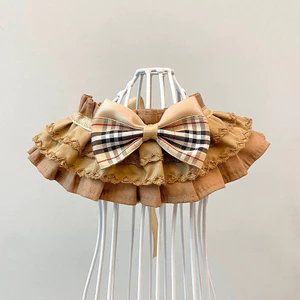 【Ready Stock】 Cat Dog Plaid Scarf Bib Scarf Pet's Saliva Towel Photo Bow Tie Prop Jewelry Muppet Blue and White LjuT