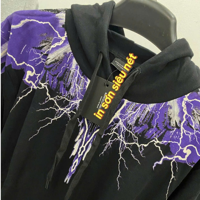 Áo Hoodie Burlon Cánh Chớp Tím KCloset Áo Nỉ Dày Dặn Dáng Rộng Nam Nữ NA957