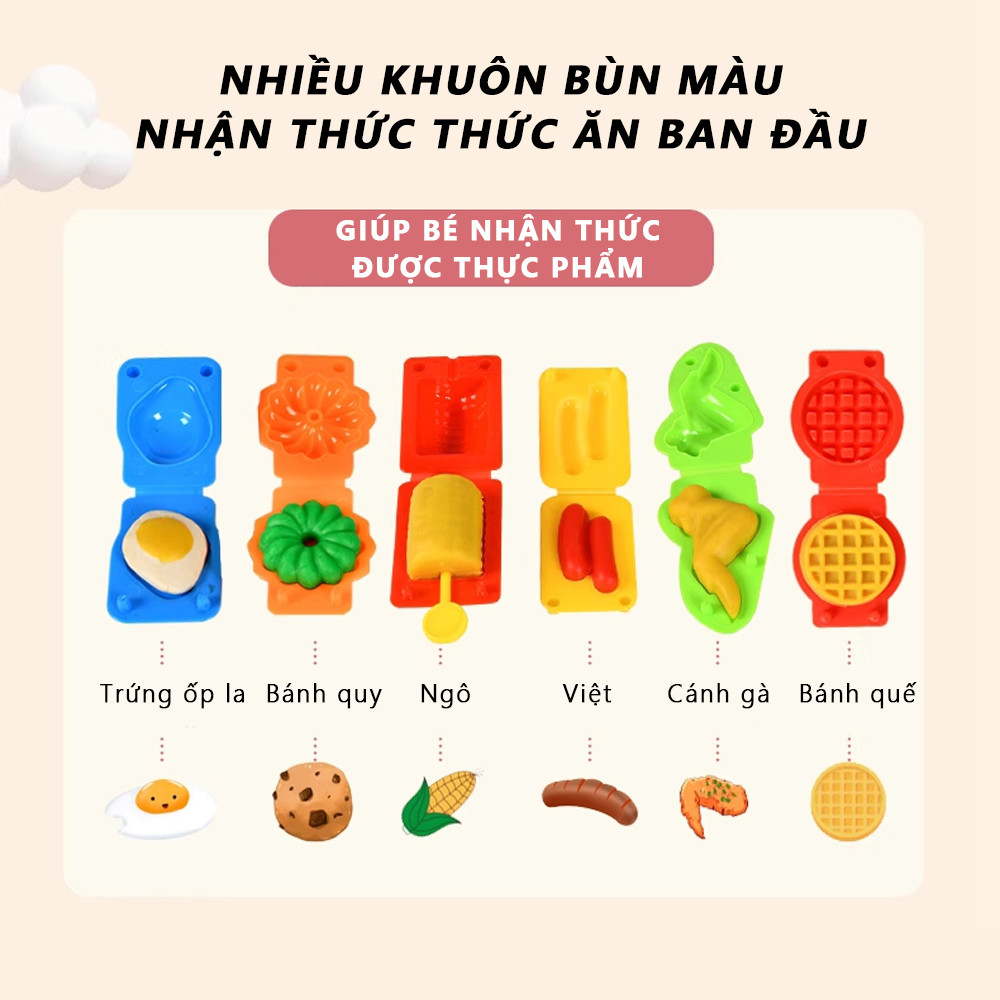 Clay Mold Tool Set Toy Plasticine Play Dough Clay DIY Kitchen Toy Gift Clay Toys for Girls