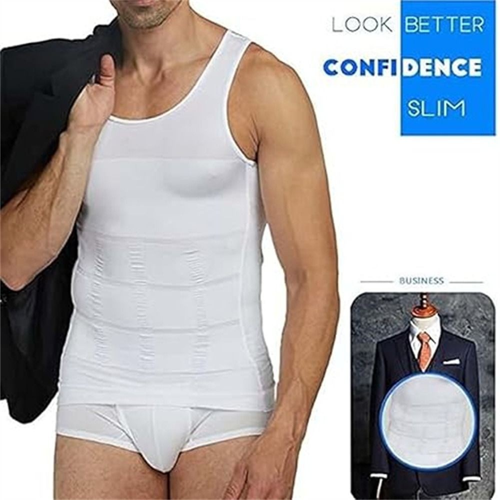 Áo sơ mi nén PYCOU Selure, Áo Vest nén không tay điều khiển bụng, Áo thun tập eo nhẹ thời trang dành cho nam giới