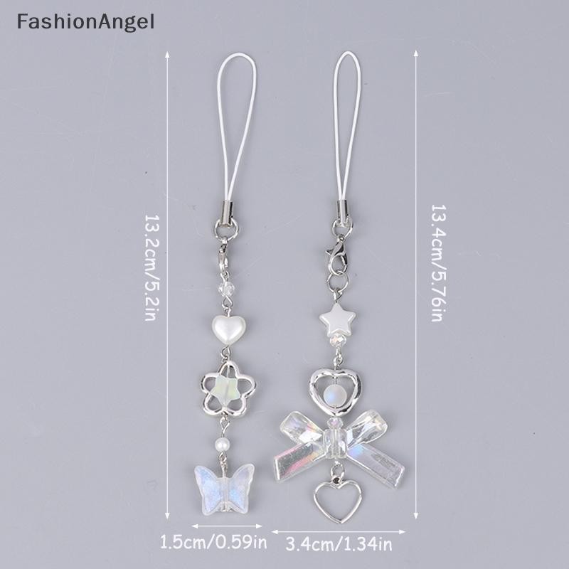 FashionAngel Y2K Dây Đeo Điện Thoại Di Động Trong Suốt Dây Xích Điện Thoại Ngọt Nơ Dây Buộc Điện Thoại Di Động Cho Bé Gái Chống Mất Móc Khóa VN