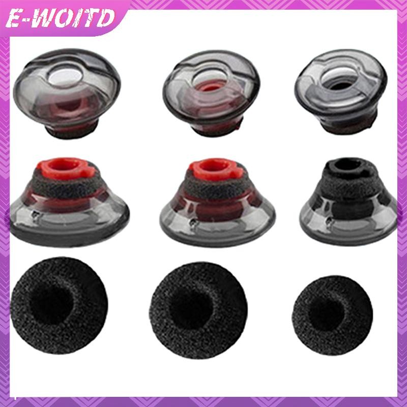E-WOITD Nút Tai Nghe Silicon Mềm Đầu Eargels Bọt Đen Phụ Kiện Cho Voyager 5200