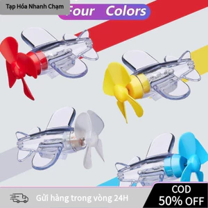 【COD】Bộ mô hình Máy Bay Chong Chóng Đèn Led phát sáng mini,trang trí xe máy,mũ bảo hiểm,Thời trang Năng lượng gió Trang
