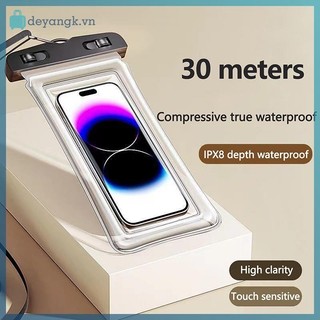 Ốp điện thoại chống nước trong suốt deyangk Màn hình cảm ứng Túi kín bơi lặn Vỏ điện thoại VN