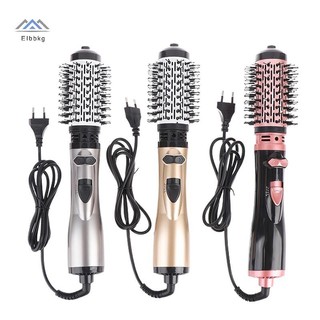 Bàn chải máy sấy tóc ELBBKG Bàn chải xoay không khí nóng 2 trong 1 Tạo kiểu thẳng Xoay tự động Ion Tròn Thổi Volumizer Máy sấy tóc Mới