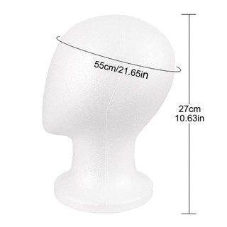 Chân đế trưng bày tóc giả ZENITHCO, Đầu ma-nơ-canh xốp nhẹ ổn định, Màn hình mũ trang sức màu trắng