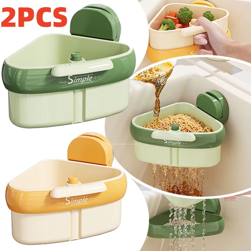 2 Chiếc Mới Đa Năng Hút Cốc Bồn Rửa Giỏ Thoát Nước Hộ Gia Đình Rửa Trái Cây Giỏ Lọc Nhà Bếp Tam Giác Bồn Rửa Lọc Cho Thực Phẩm Chất Thải Nhà Bếp Dụng Cụ Thoát Nước