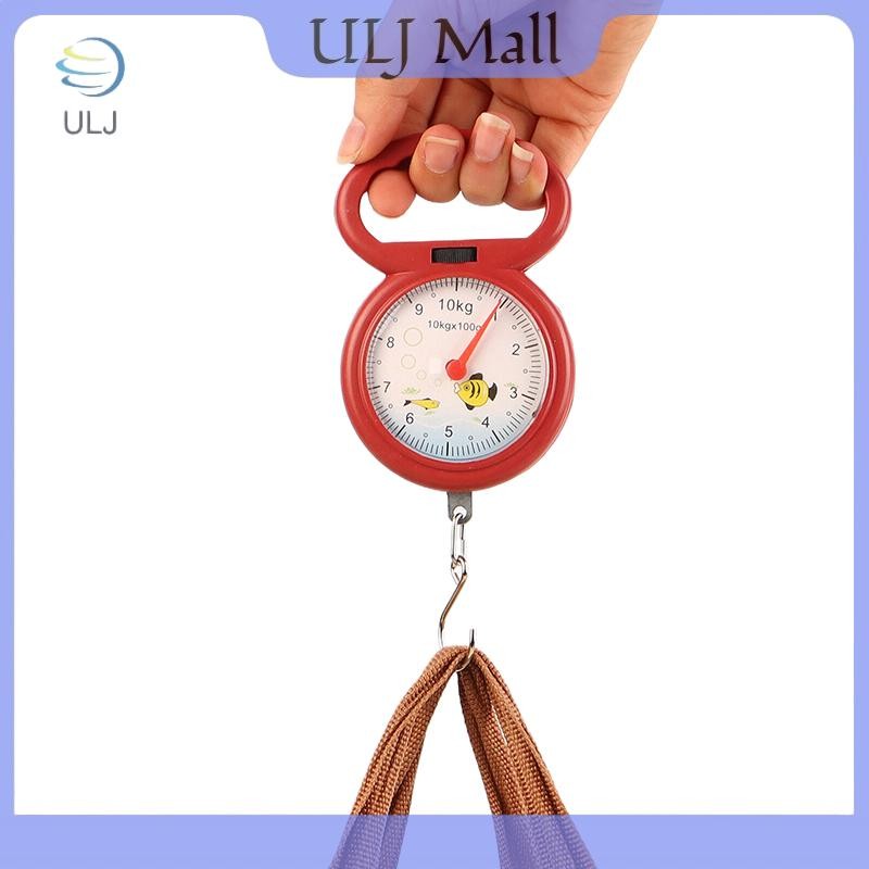 Cân cá di động ULJ Cân móc 10kg Cân lò xo để câu cá Mua sắm du lịch Cân hành lý.