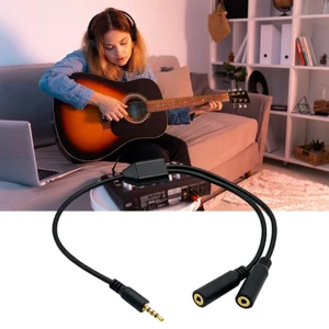 WU Độ bền 2 5mm TRRS Y Splitter Cáp âm thanh cho tai nghe Kết nối Mics