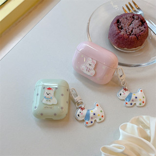 Hat Bow West Highland cho AirPods 1 / 2 3 Pro Pro2 pro3 Airpod4 Bộ tai nghe Vỏ bảo vệ Bluetooth không dây AirPods Pro i3 i4 pro3 Vỏ bảo vệ tai nghe
