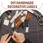 60 Chiếc Handmade Da PU Thẻ Giả Da May Trên Nhãn Tôn Trang Phụ Kiện Đan Có Lỗ Cho Đồ Thủ Công DIY
