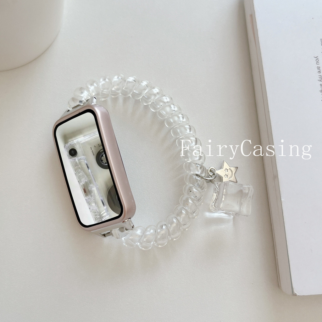 Vòng tay đàn hồi trong suốt cho Huawei Band 11 Pro 10 9 8 Dây đeo cổ tay cho Huawei Band Fit 4 4Pro 3 2 Dây đeo đồng hồ